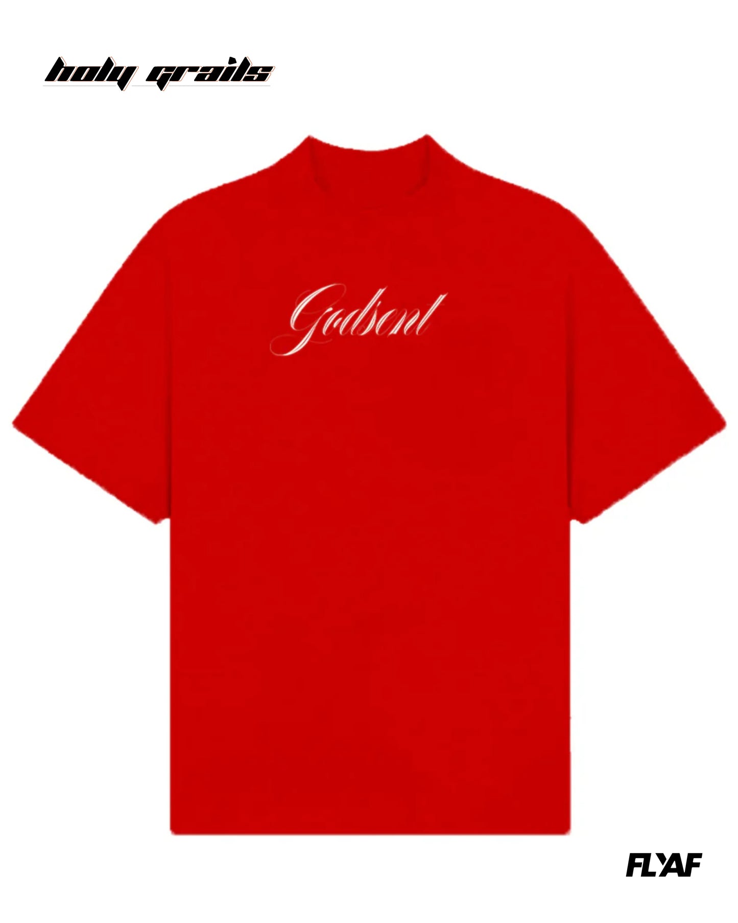 God Sent Red Oversize Tee HG x FLYAF