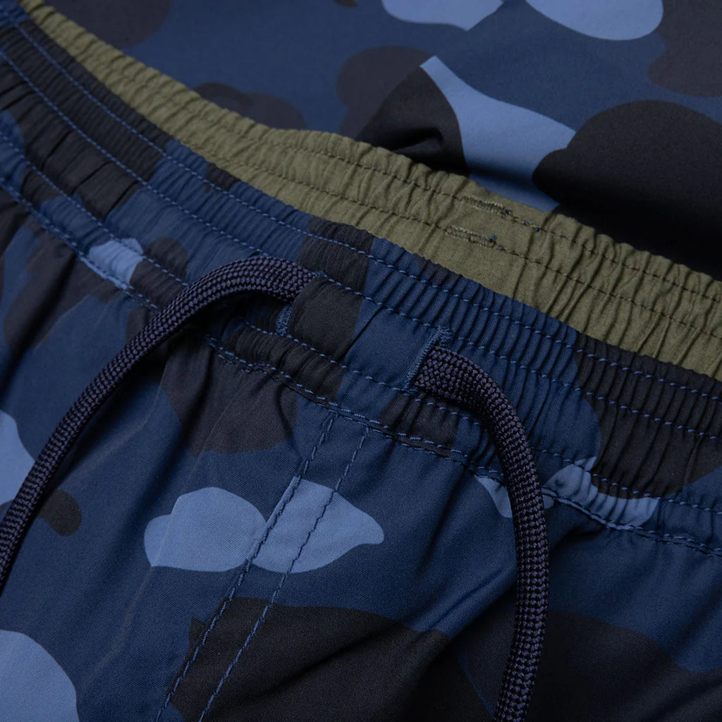 Color Camo Shark Reversible Shorts Navy
