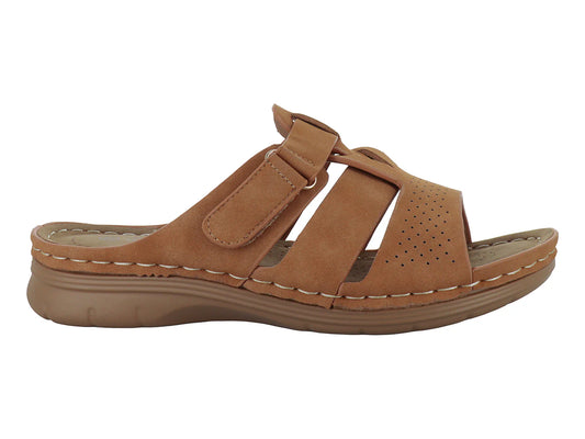 Sandalias Comfort Fit Camel para Mujer