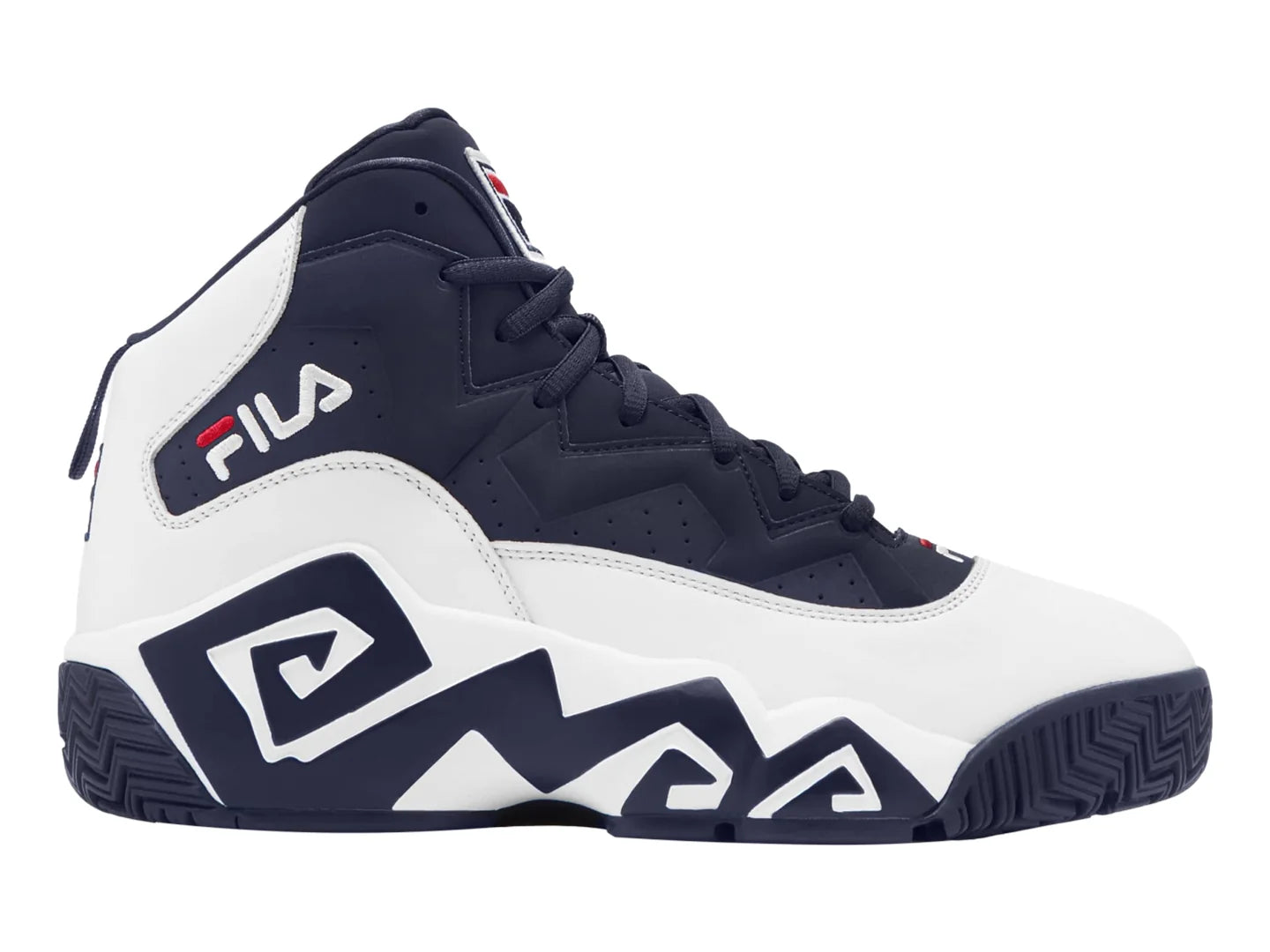 Tenis de Baloncesto FILA Blanco Azul y Rojo para Hombre