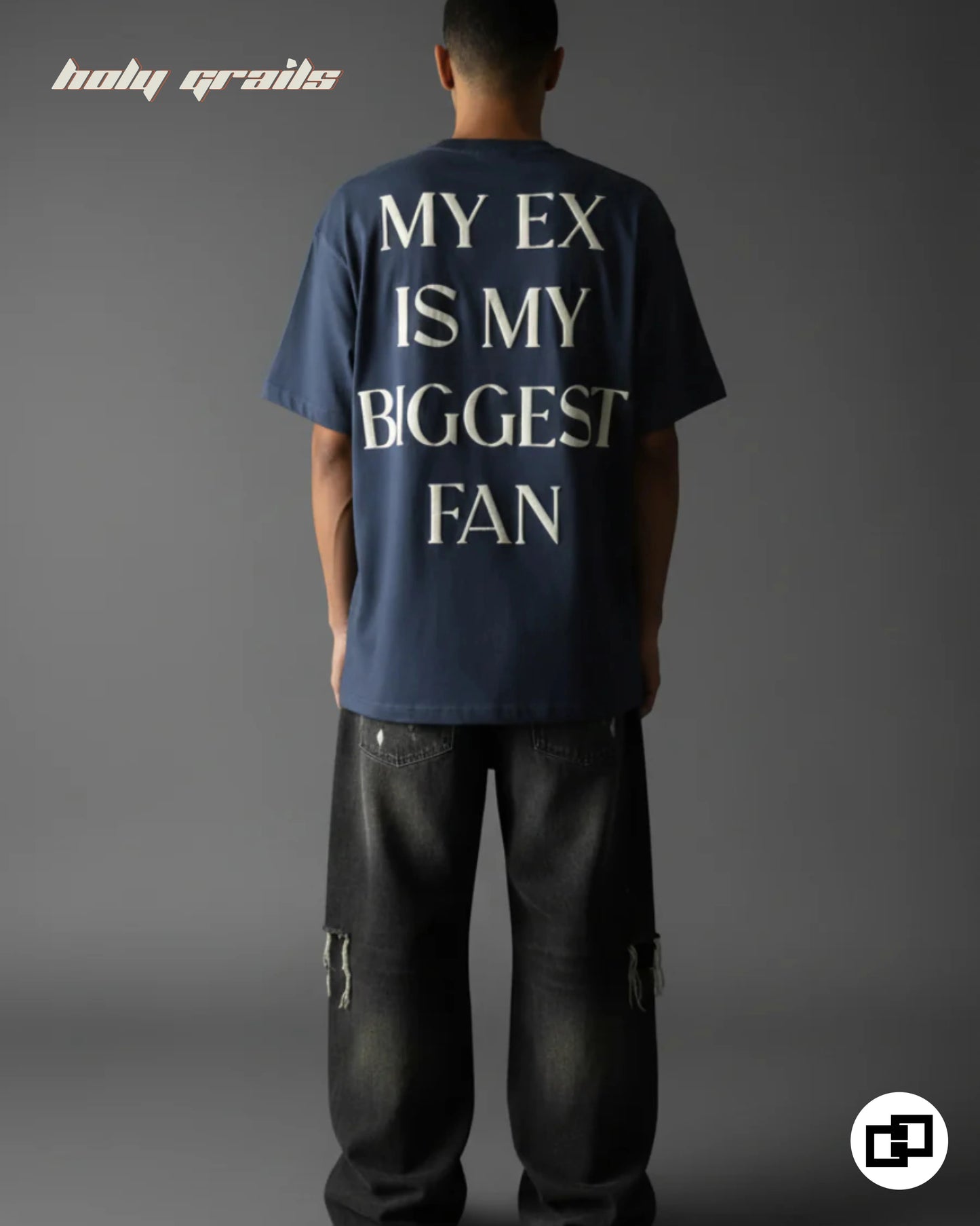 Biggest Fan Blue Oversize Tee HG x Grey Hound