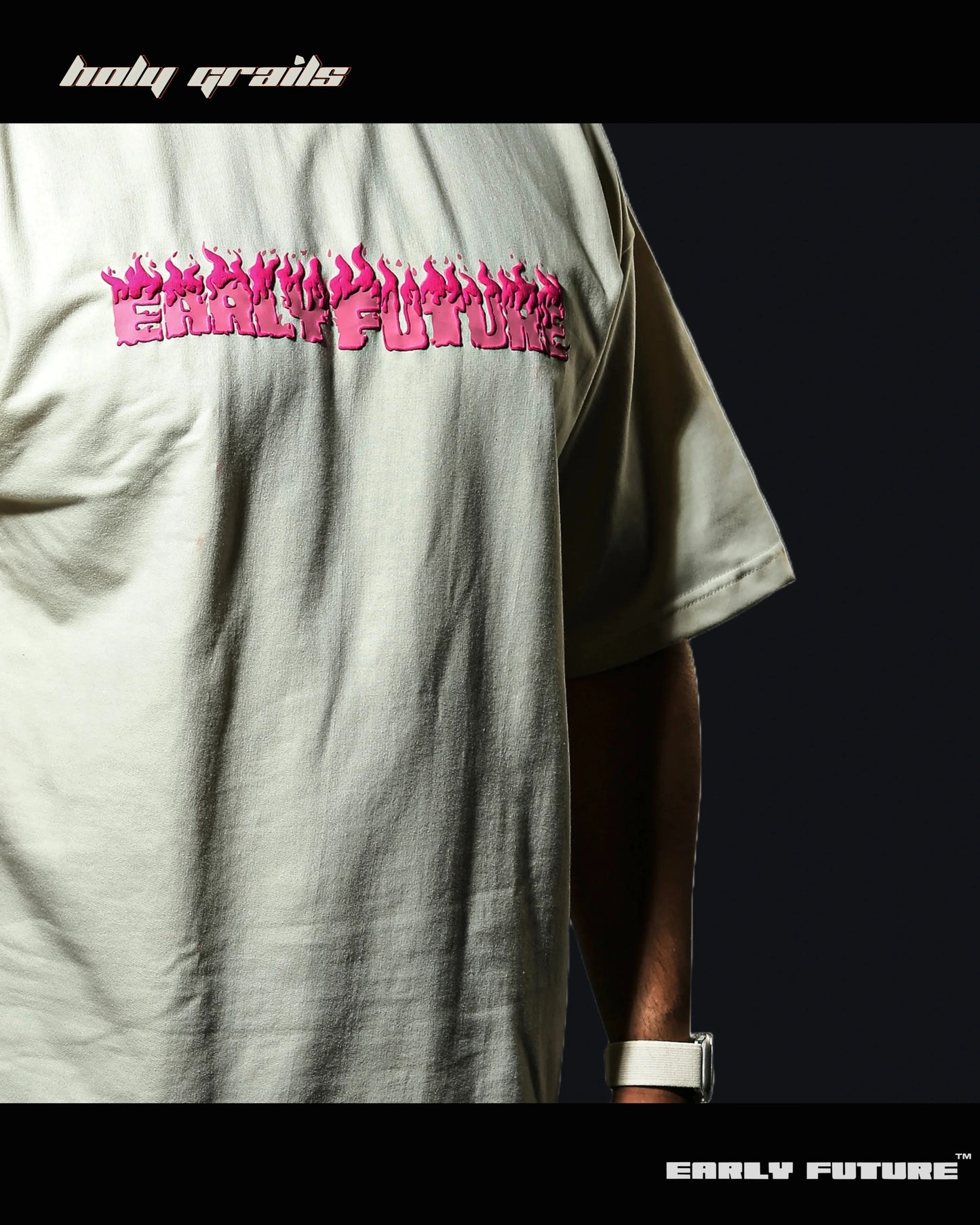 Not A Pink Panther Pale Cream Oversize Tee HG x Early Future