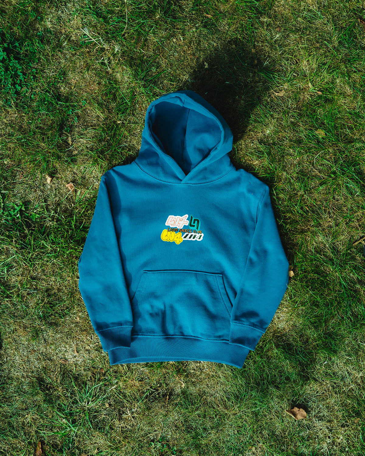 KIDS STICKER HOODIE BLUE