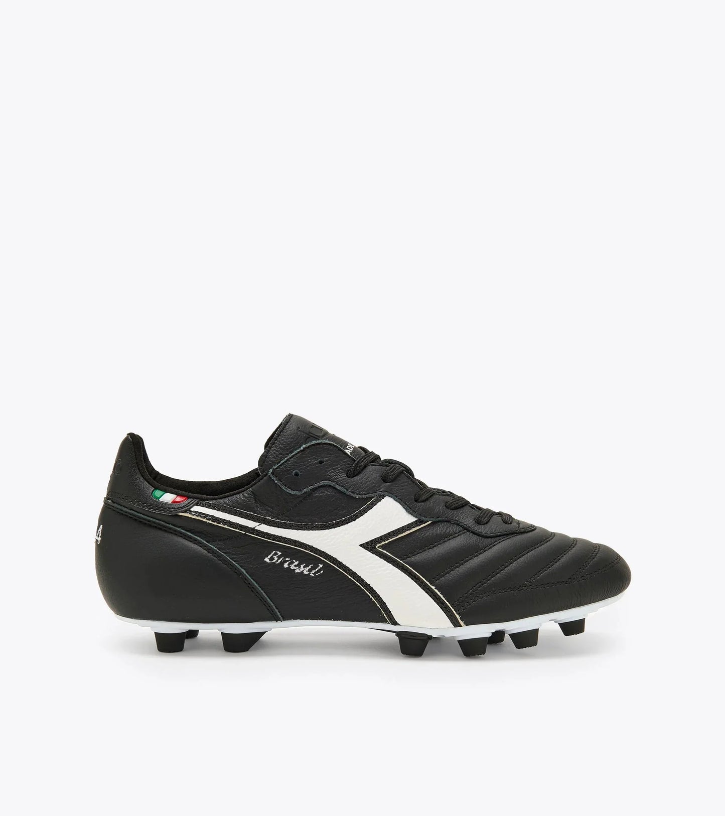 Diadora Brasil Made in Italy OG LTMDPU FG Firm Ground Soccer Cleats Black White