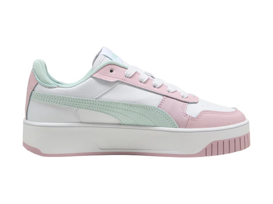 Tenis PUMA Carina Street Blanco y Colores Pastel para Niña