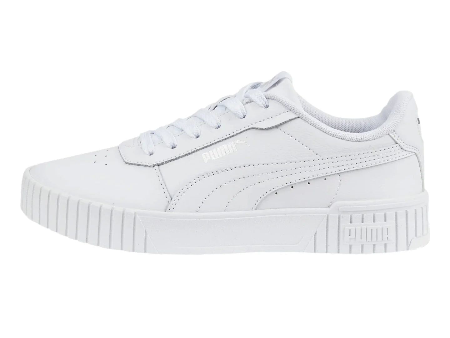 Tenis PUMA Carina 20 Blancos y Plata para Niña