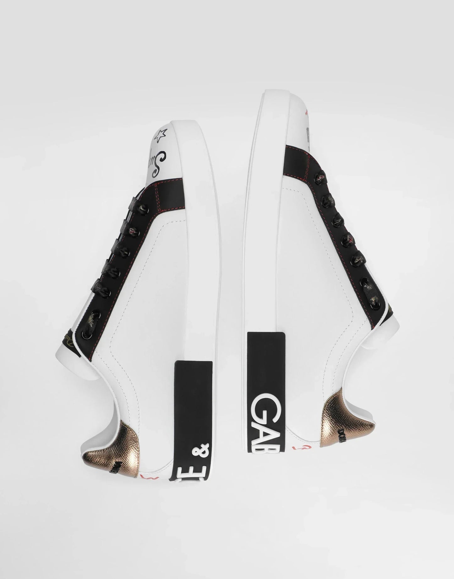 DG Portofino Sneakers In Printed Nappa Calfskin With Patch