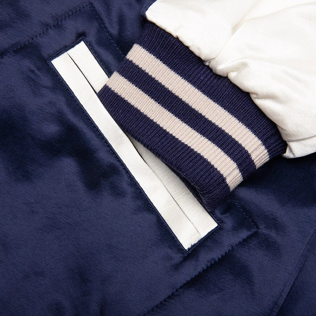 Satin Stadium Jacket Navy