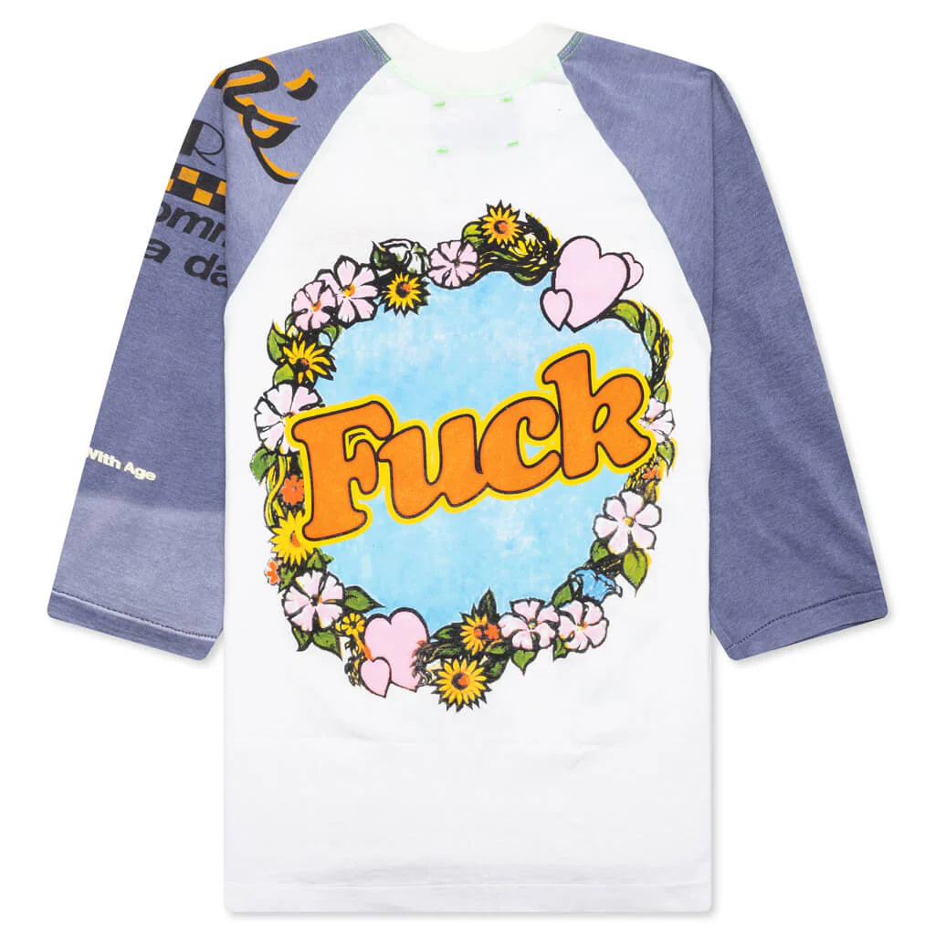 Shit Fuck Raglan Tee Shirt Multi
