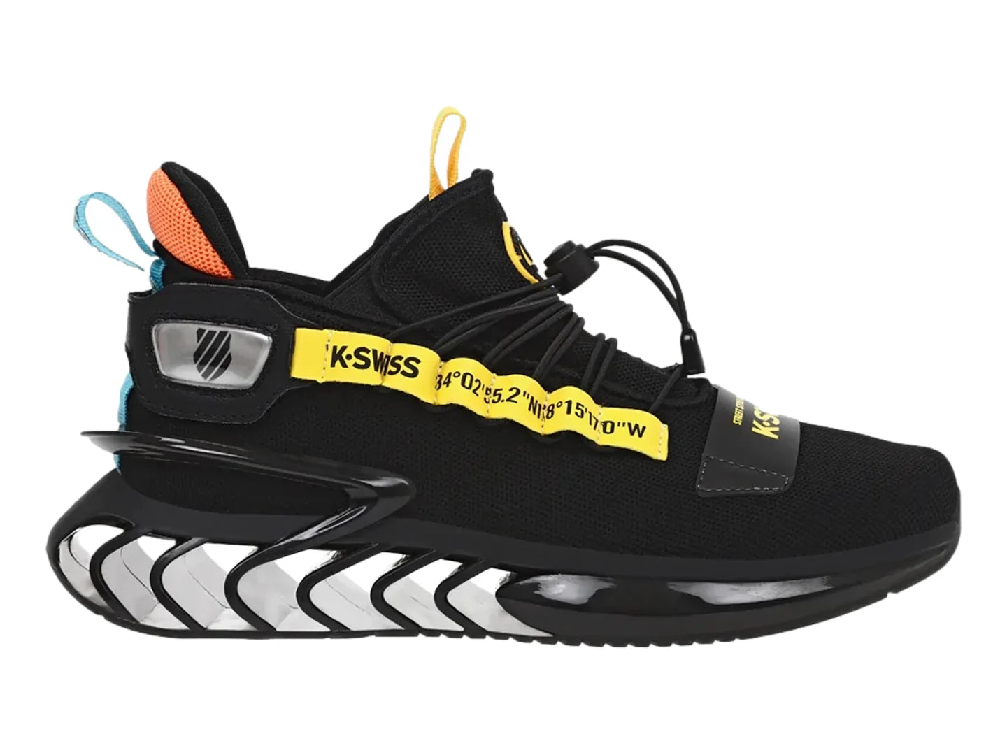 Tenis K SWISS Panthera Negro con Amarillo para Hombre
