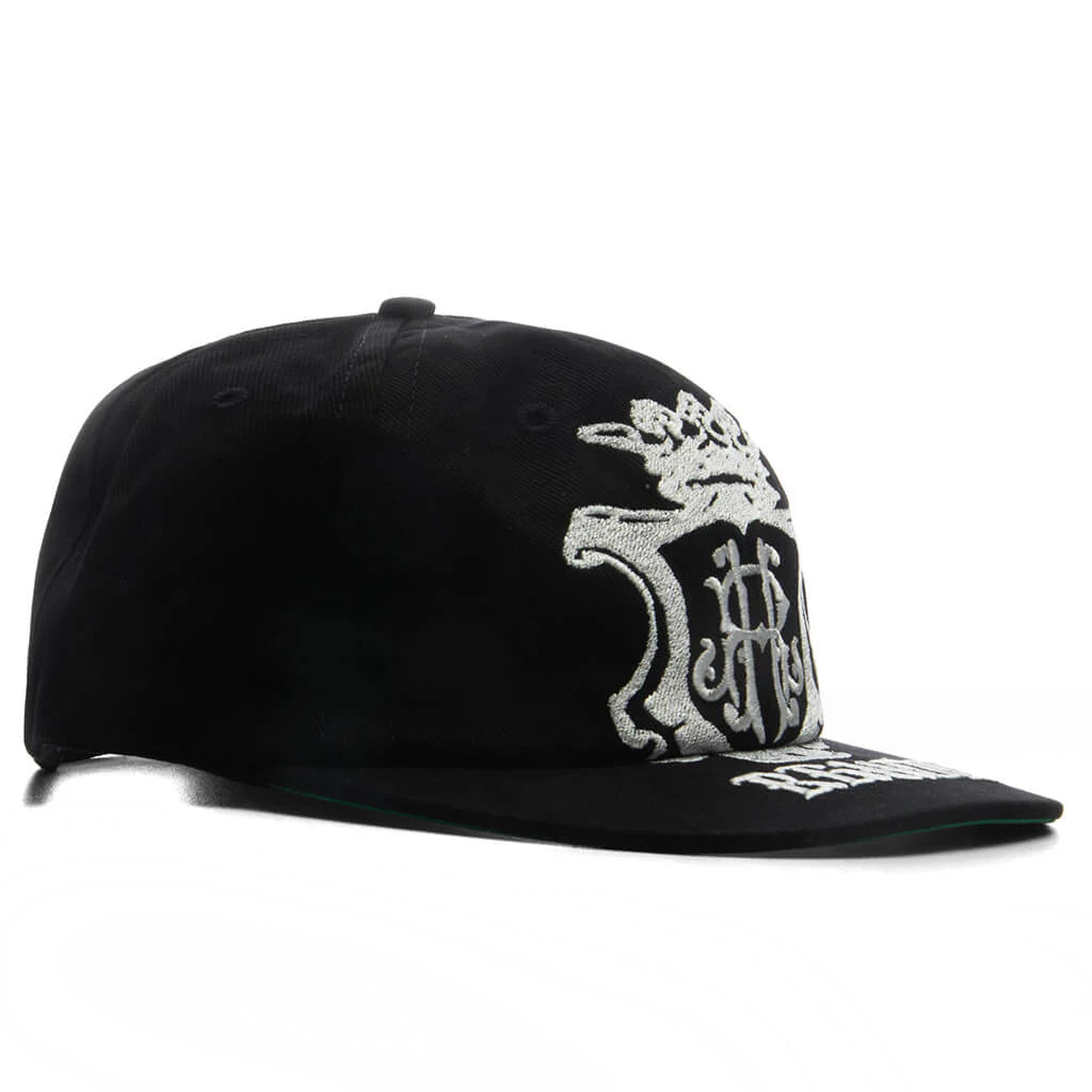 Grand Cru Crest Curved Brim Hat Black White