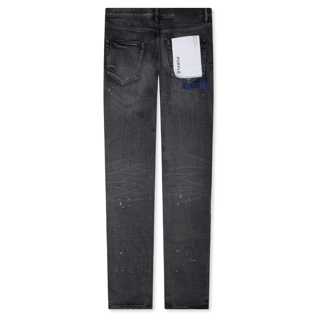 Skinny Plaid Patch Black
