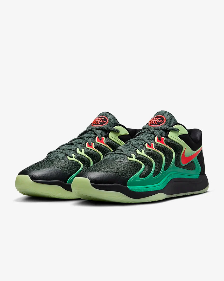 Tenis Nike KD17 Verde Preto Vermelho