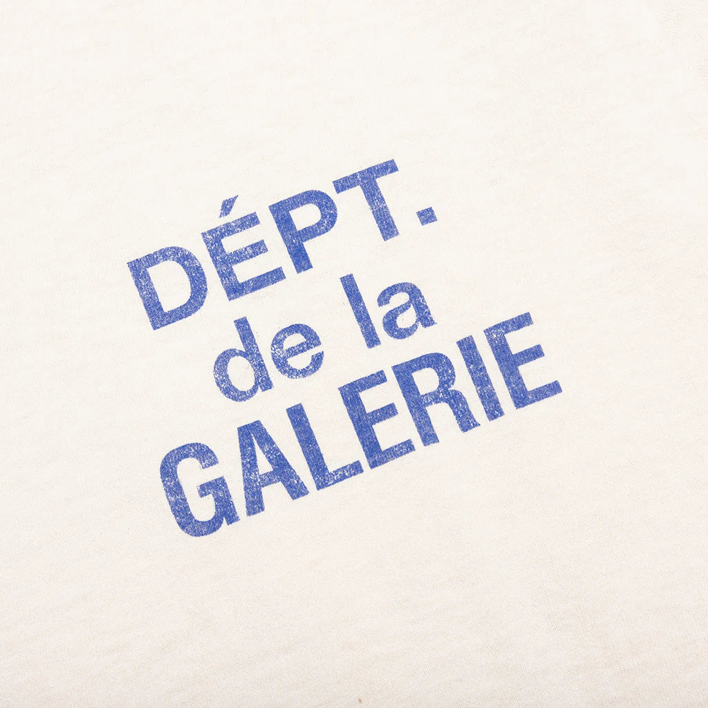 French S S Tee Cream Blue