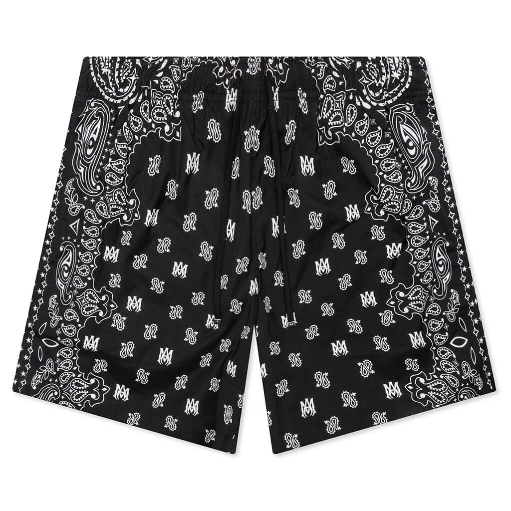 Bandana Paisley Swim Trunk Black