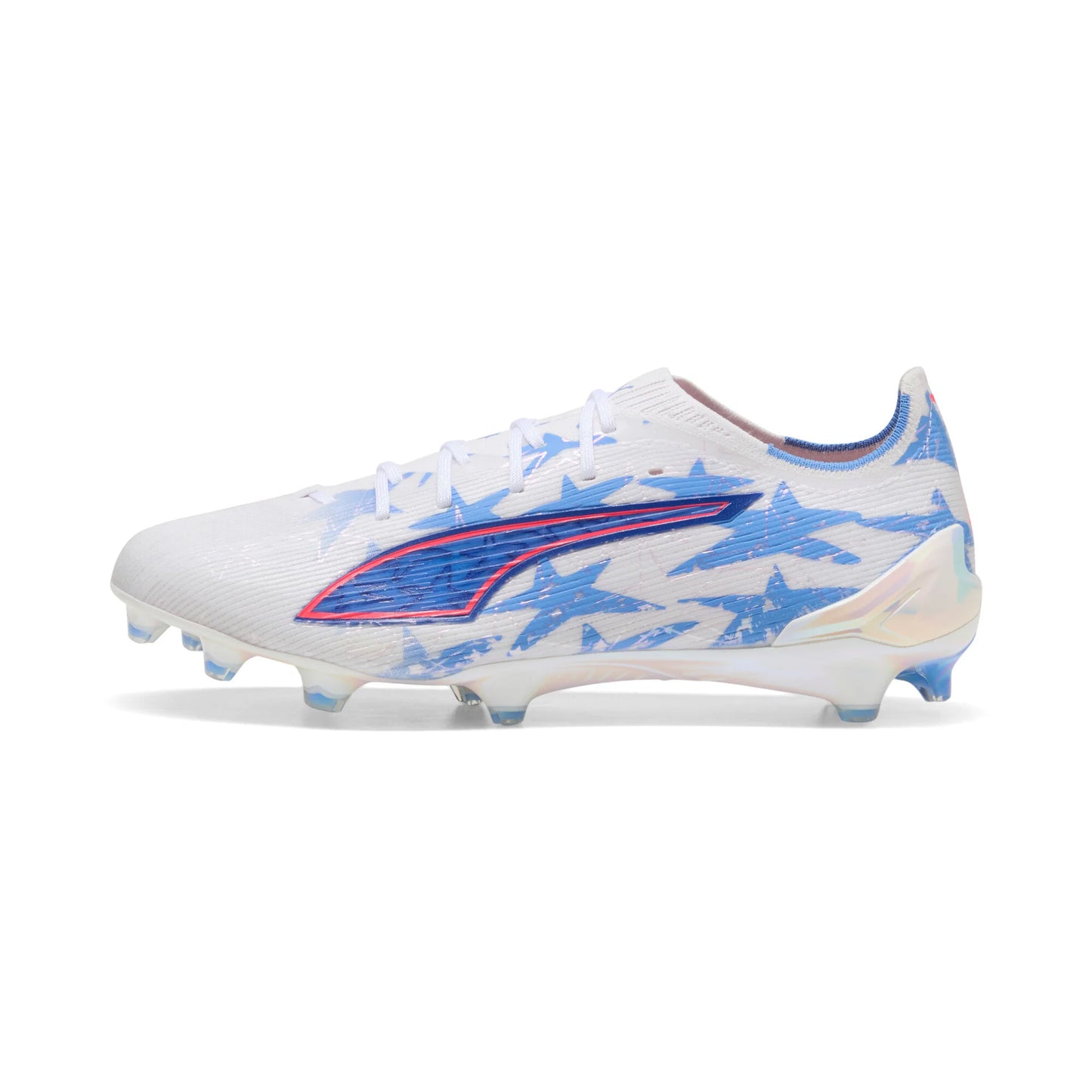 PUMA Ultra 6 Ultimate Kidsuper X CP FG Firm Ground Mens Soccer Cleats White Pink Blue
