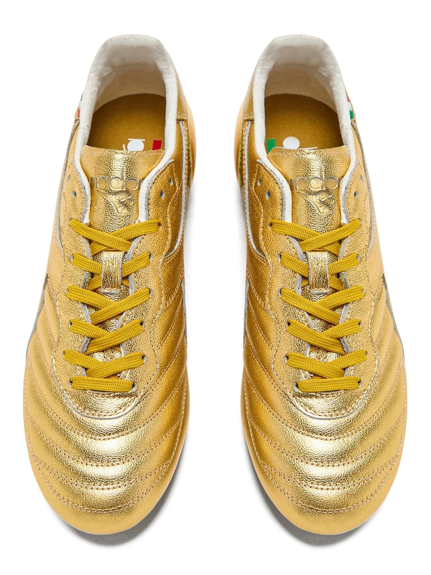 Diadora Brasil Italy OG LT MDU FG Firm Ground Soccer Cleats Gold