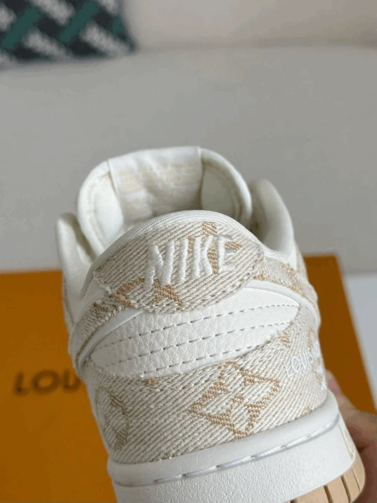 Nike Air Jordan 1 x LV Beige Monogram Edition Dunk Low Custom