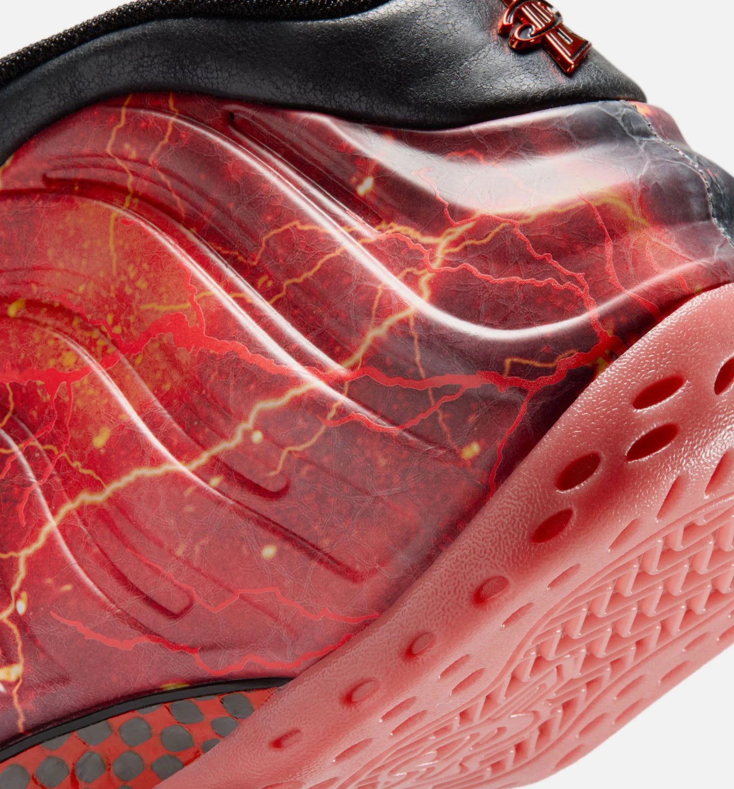 Air Foamposite One x Stranger Things Vecna Mens Lifestyle Shoe Black Bright Crimson Off Noir