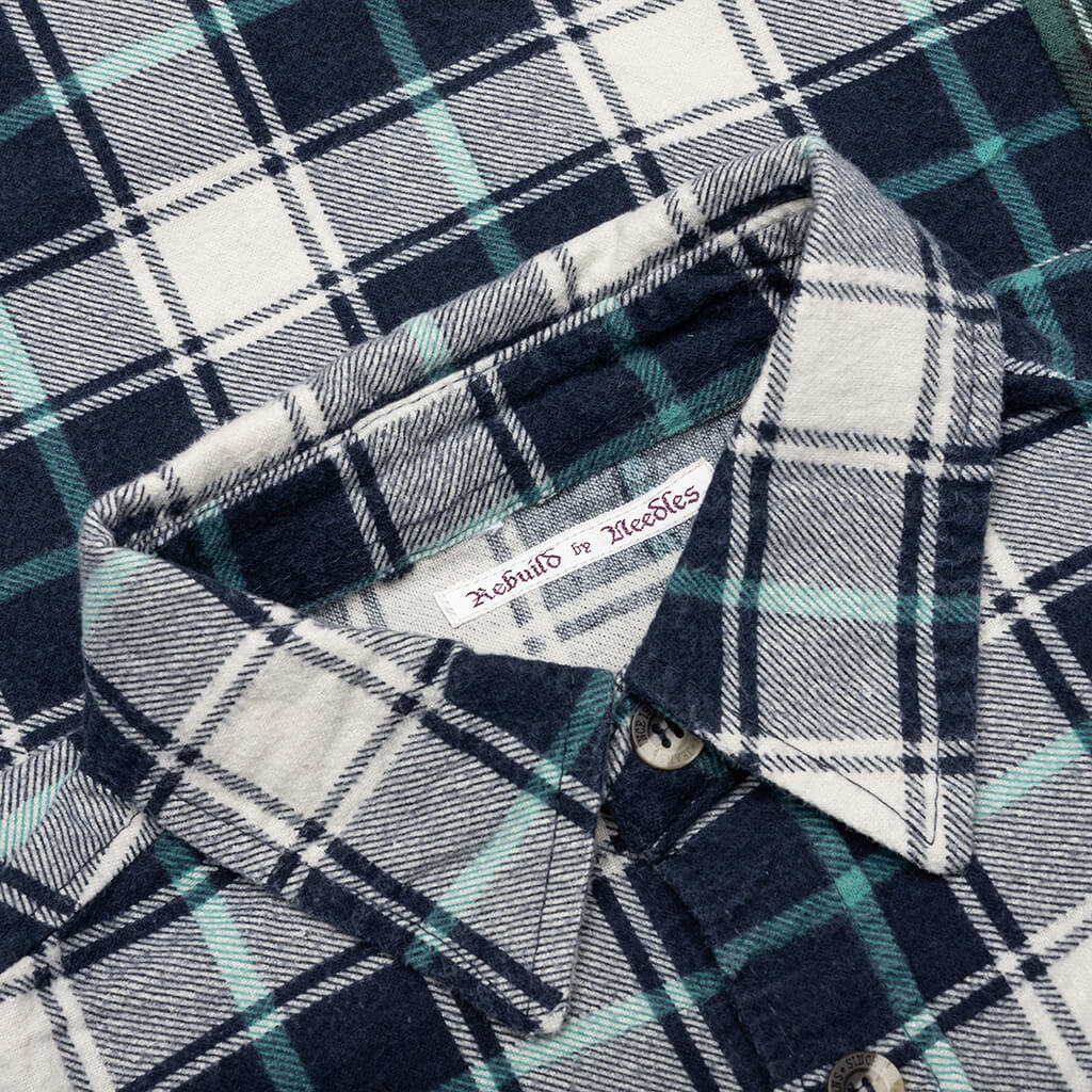 7 Cuts Wide Flannel Shirt Assorted