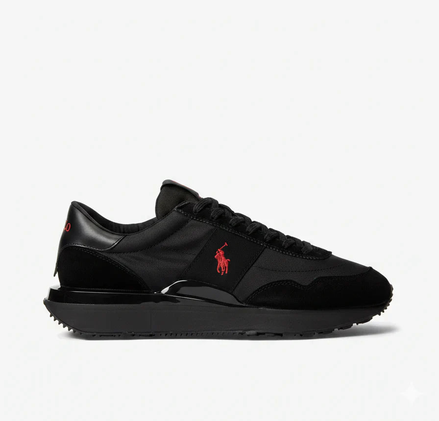 Polo Ralph Lauren Trackster Leather Black Élégance Sportive