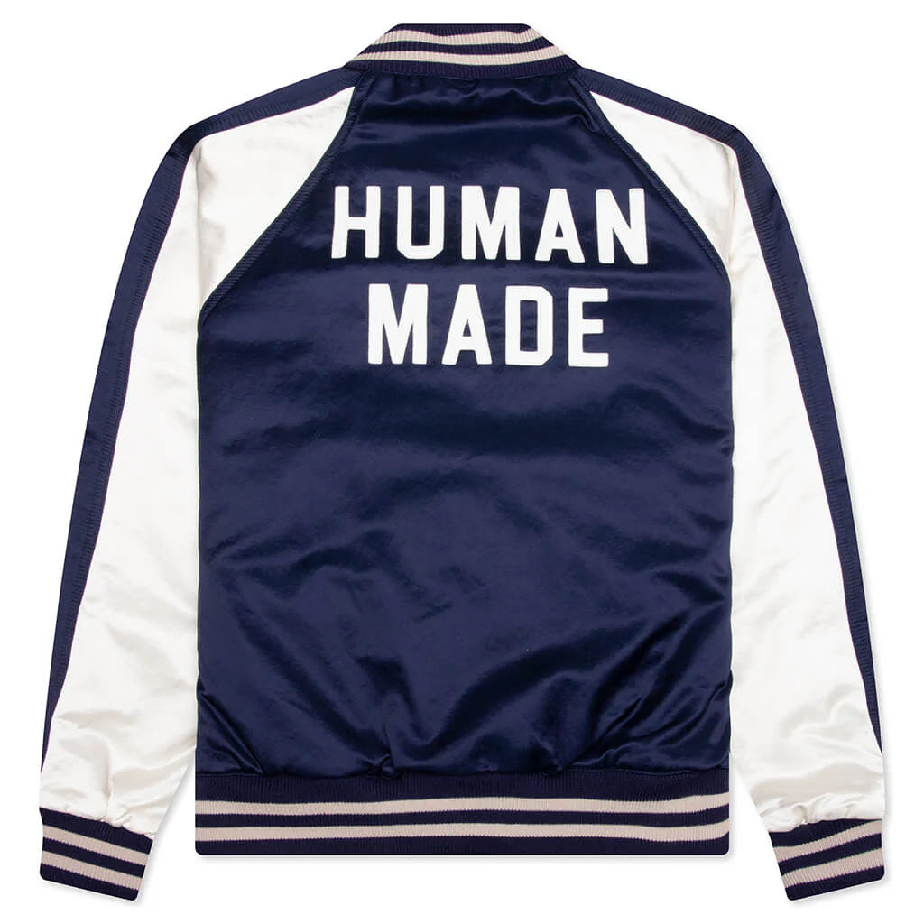 Satin Stadium Jacket Navy