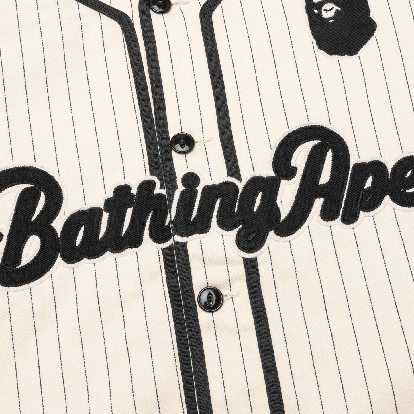 A Bathing Ape Baseball Shirt Ivory