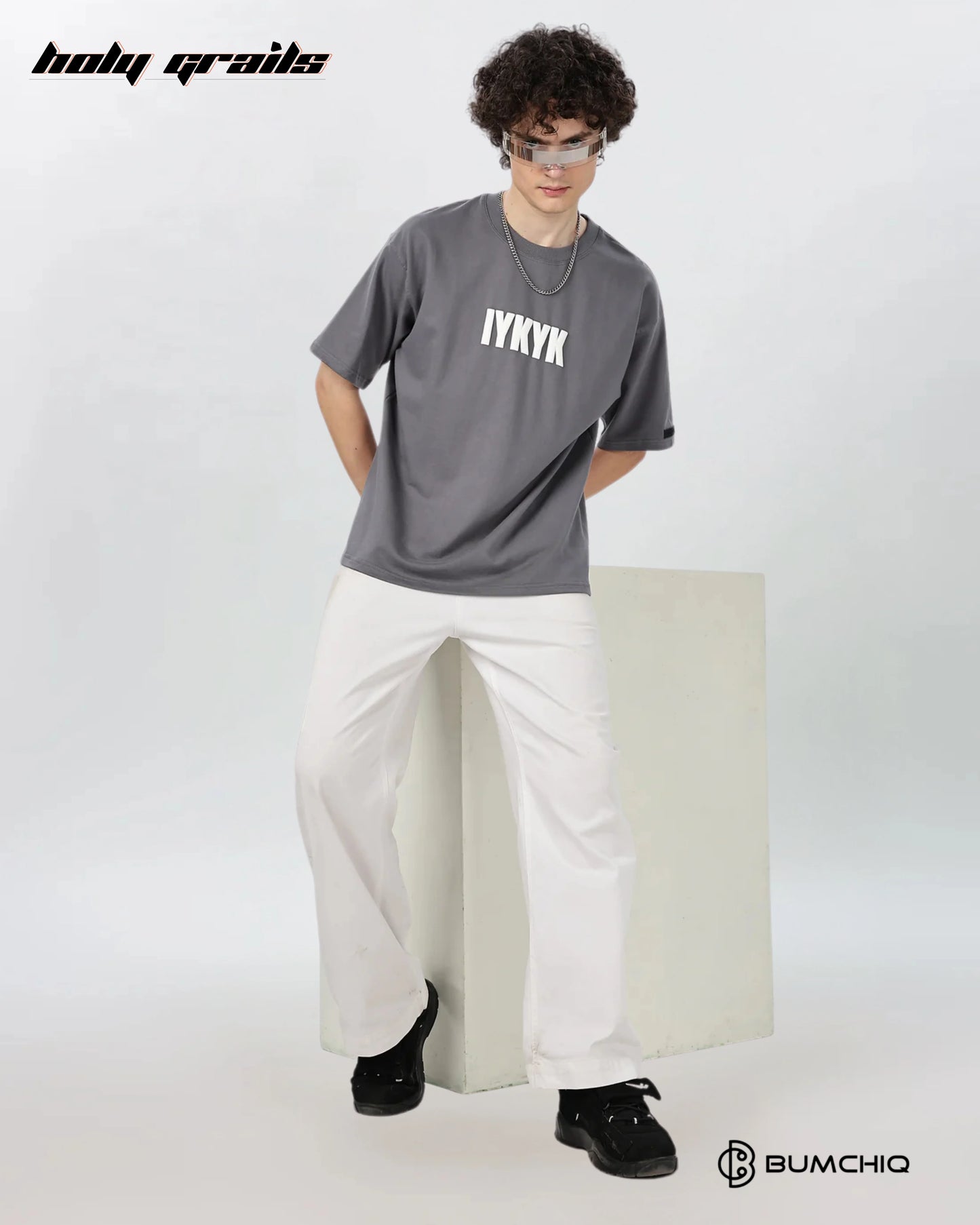 IYKYK Grey Oversize Tee HG x Bumchiq