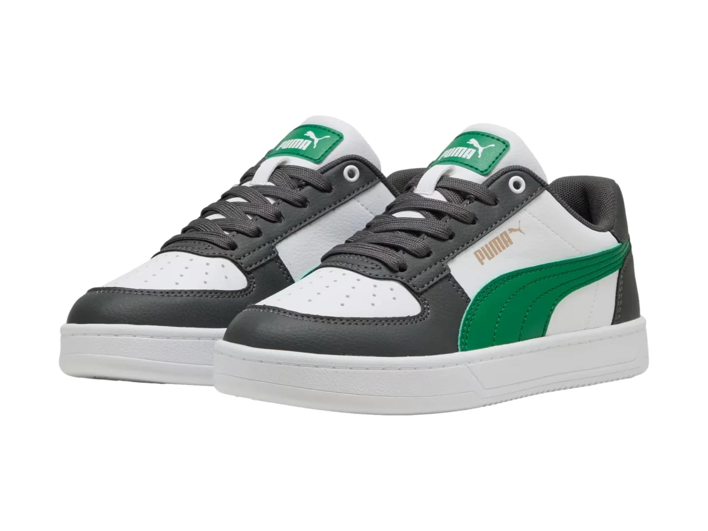 Tenis PUMA Caven 20 Gris y Verde para Niño