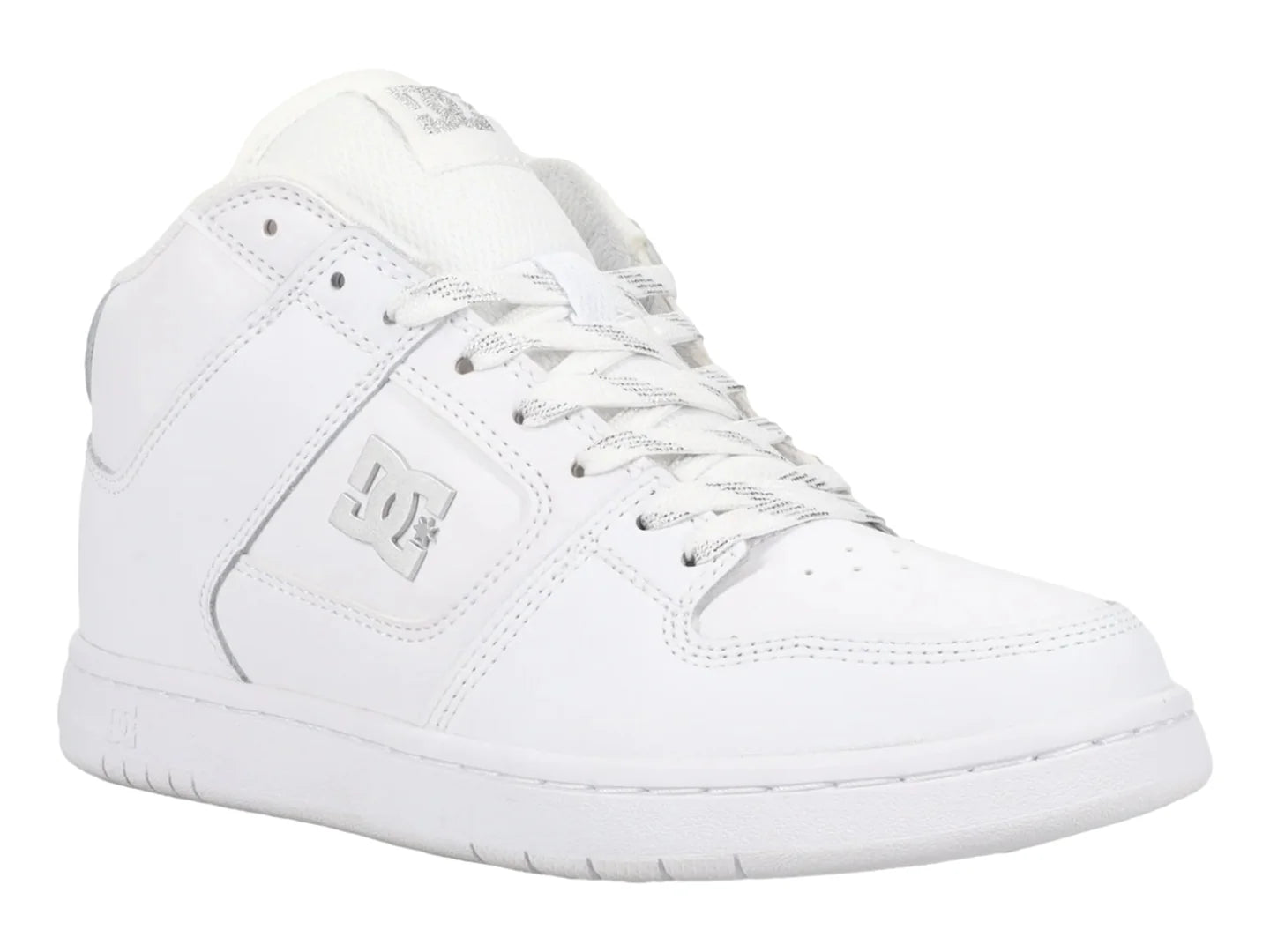 Tenis DC Shoes Manteca 4 Mid Blancos y Plata para Mujer