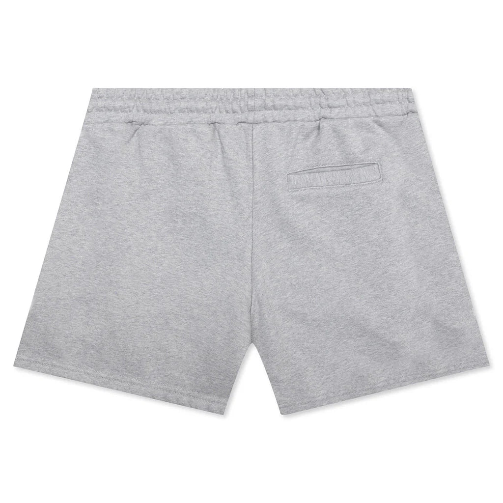 Distressed Shorts Small Logo Heather Grey