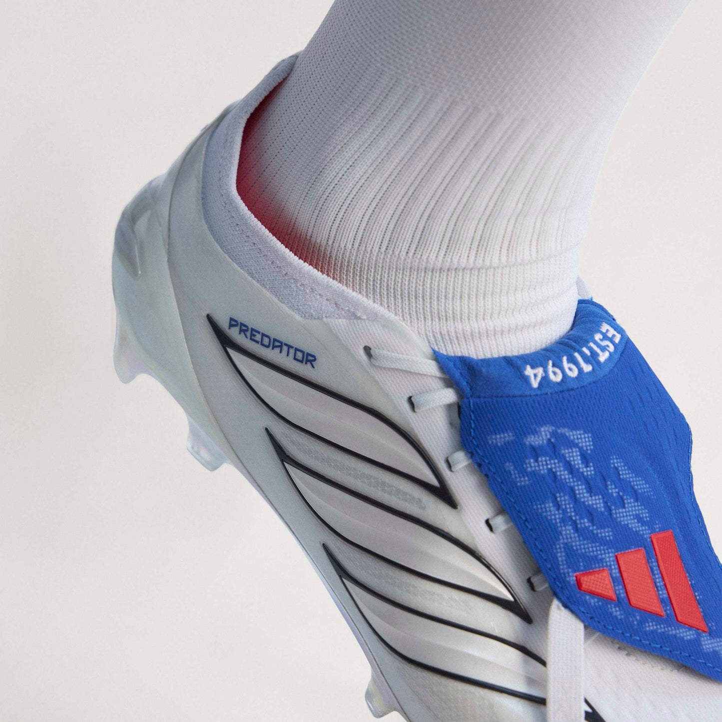 adidas Predator Elite Fold Over Tongue FG Firm Ground Mens Soccer Cleats White Zero Metallic Blue