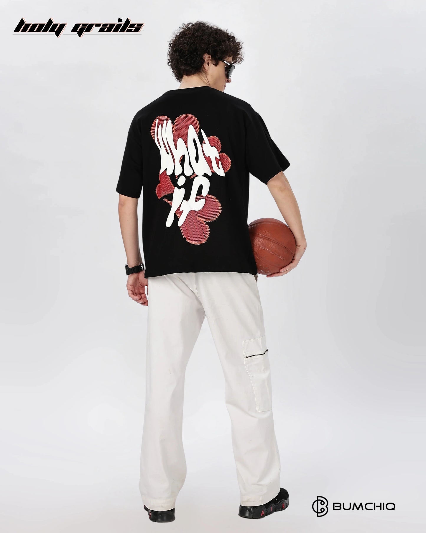 What If Black Oversize Tee HG x Bumchiq