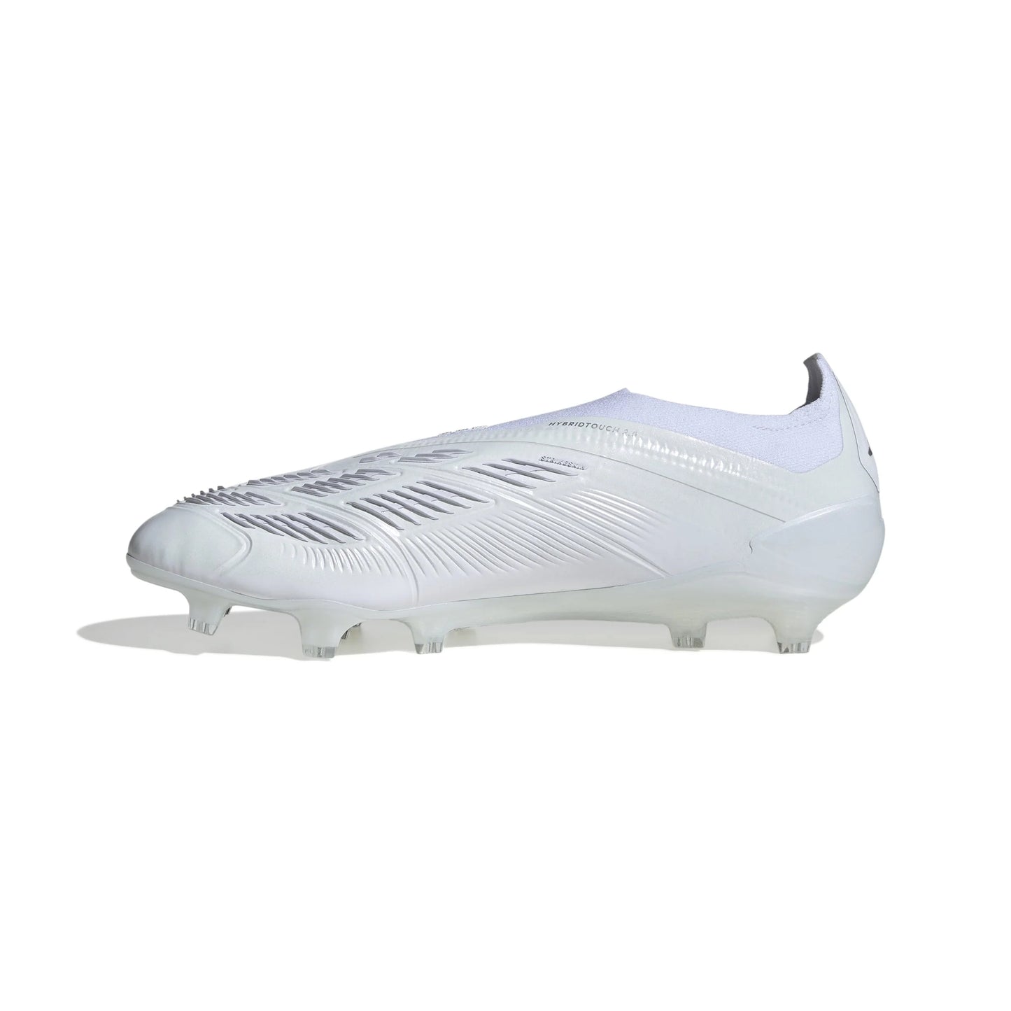 adidas Predator Elite Laceless FG Firm Ground Soccer Cleats White Silver Metallic White