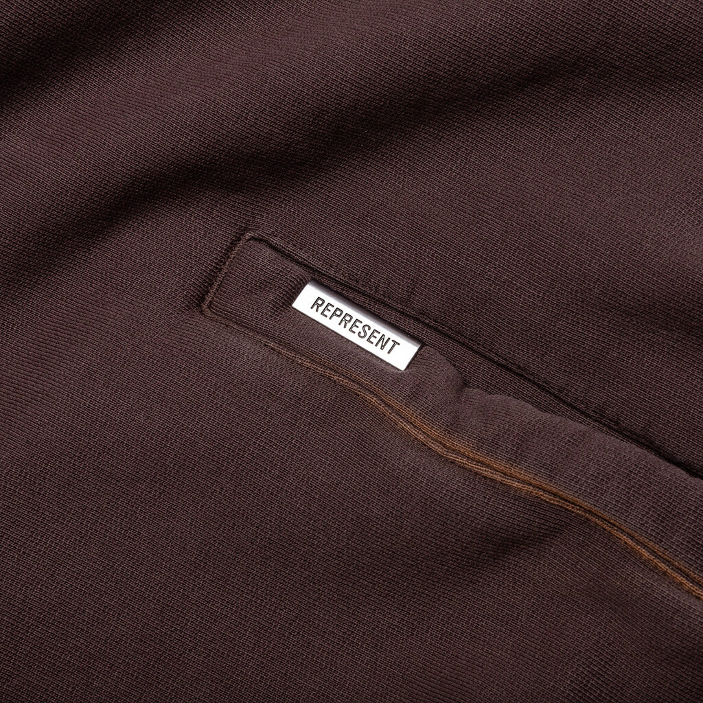 Masking Tape Initial Zip Hoodie Cedar