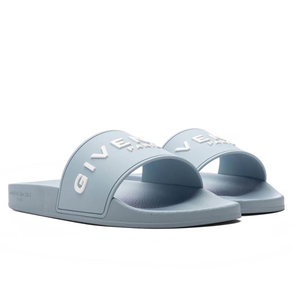 Slide Flat Sandals Sky Blue