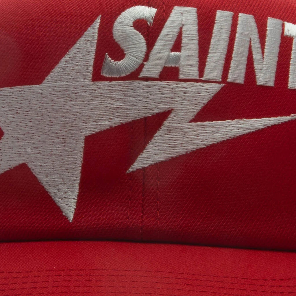 Saint M6 x BAPE Mesh Cap Red