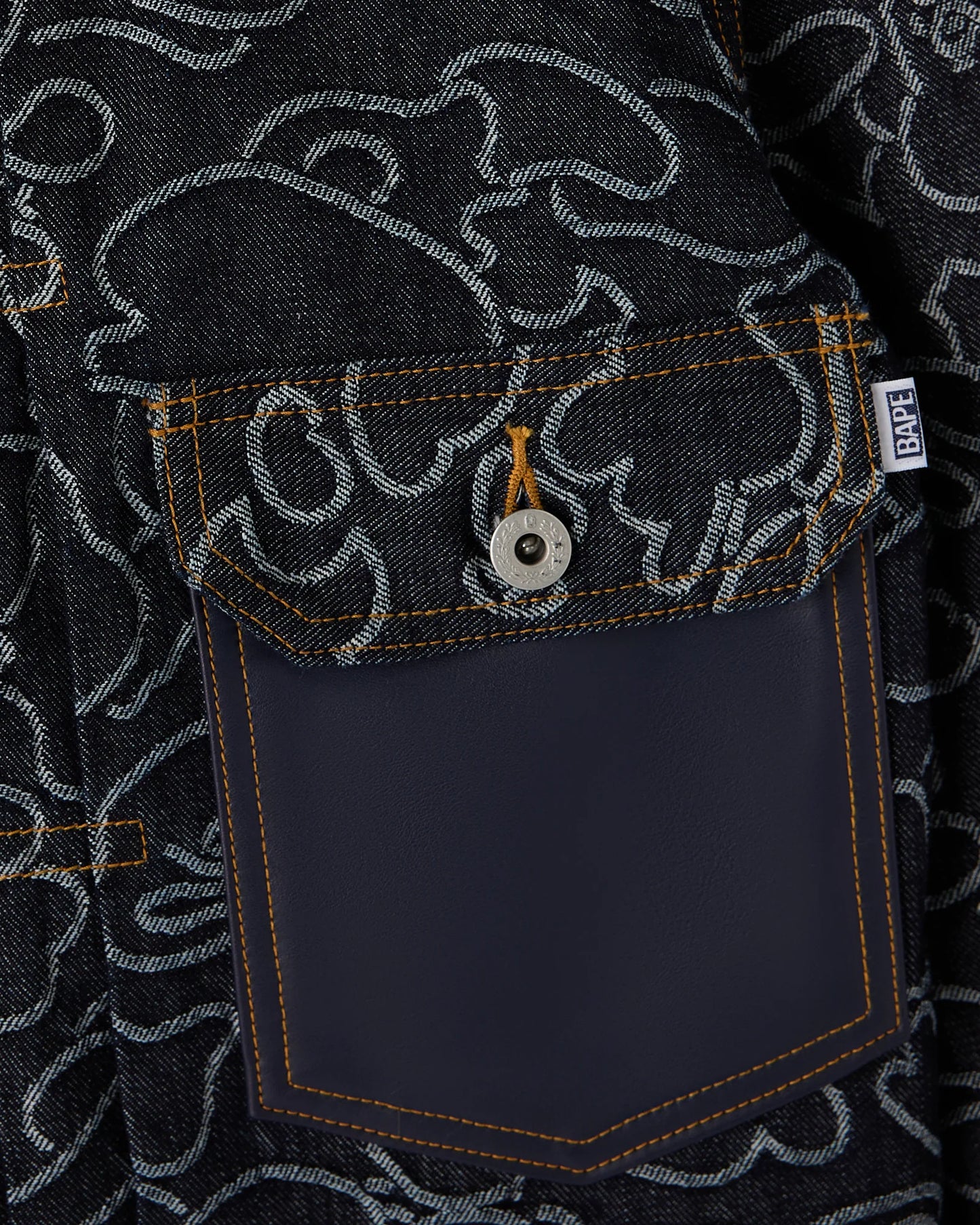 BAPE Neon 1st Camo Denim Jacket Indigo