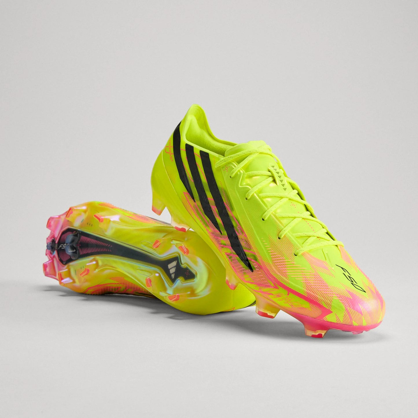 adidas F50 Hyperfast Elite Firm Ground Mens Soccer Cleats Yellow Black