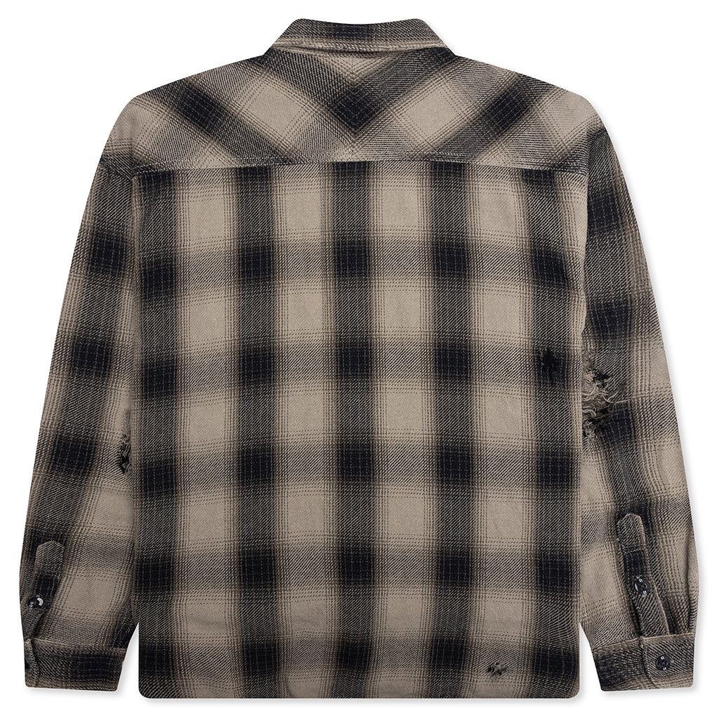 Savage Block Hombre Check Shirt LS Greige