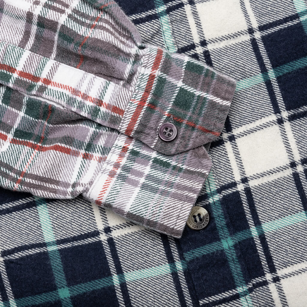 7 Cuts Wide Flannel Shirt Assorted