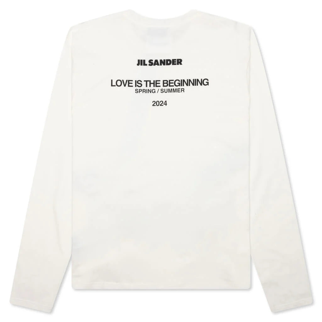 Love is The Beginning Crewneck T Shirt Coconut
