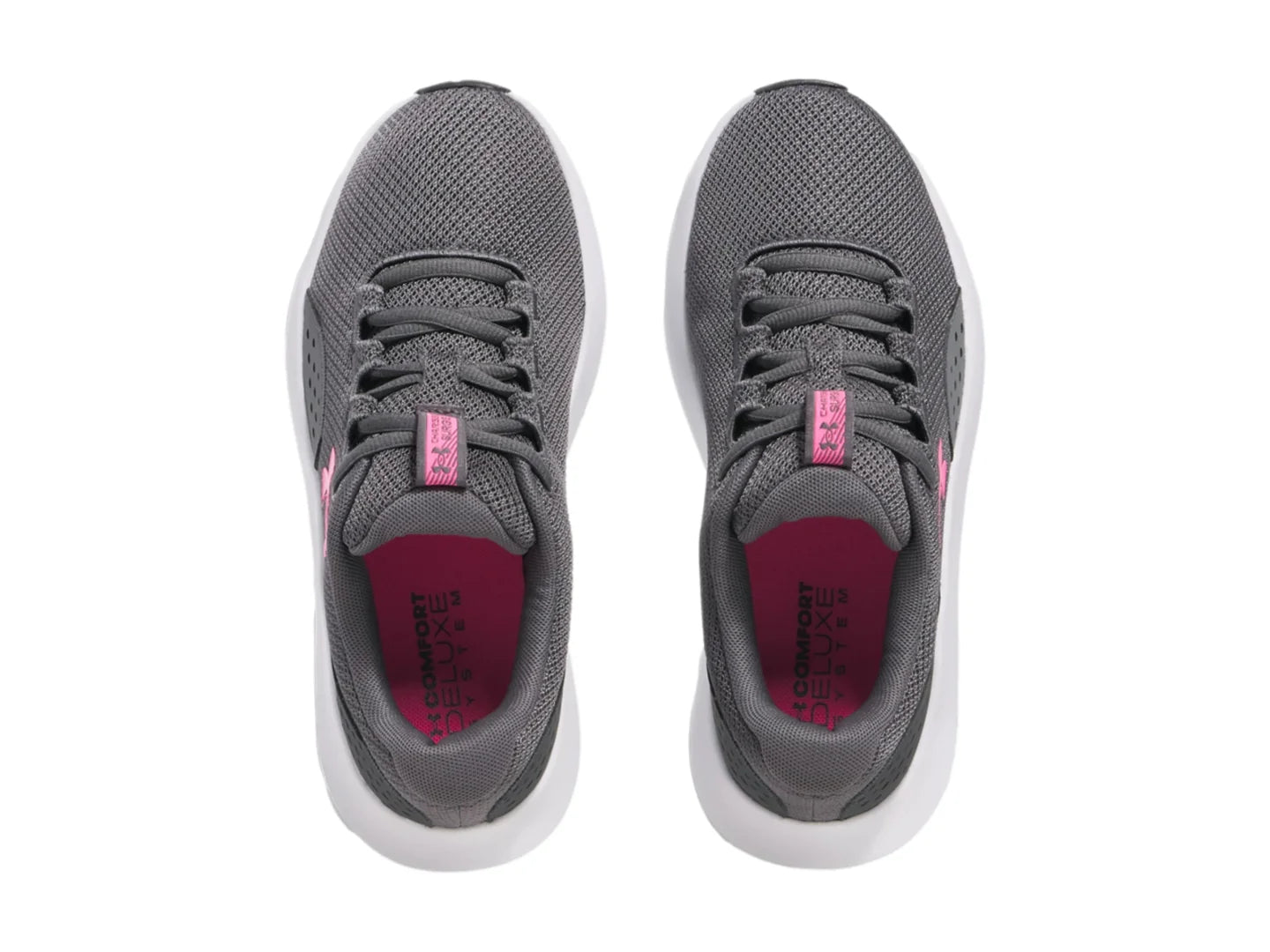 Tenis Under Armour Charged Surge 4 Gris y Rosa para Mujer