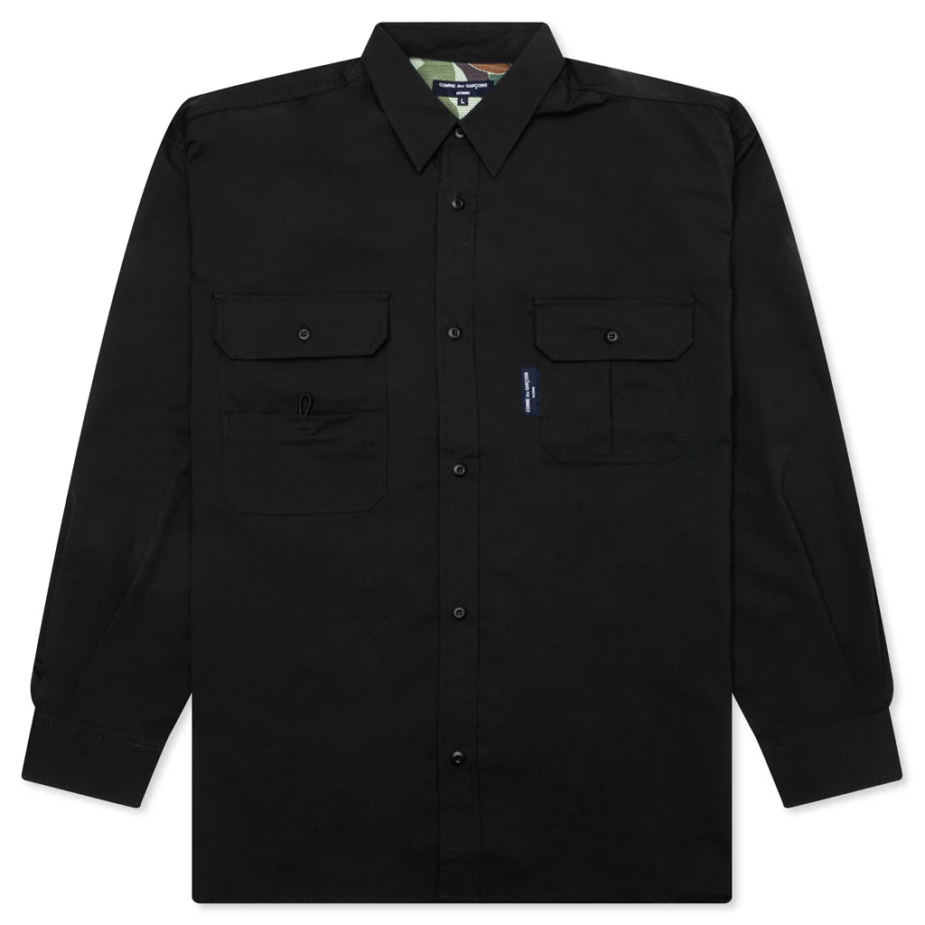 Solotex Pocket L S Shirt Black