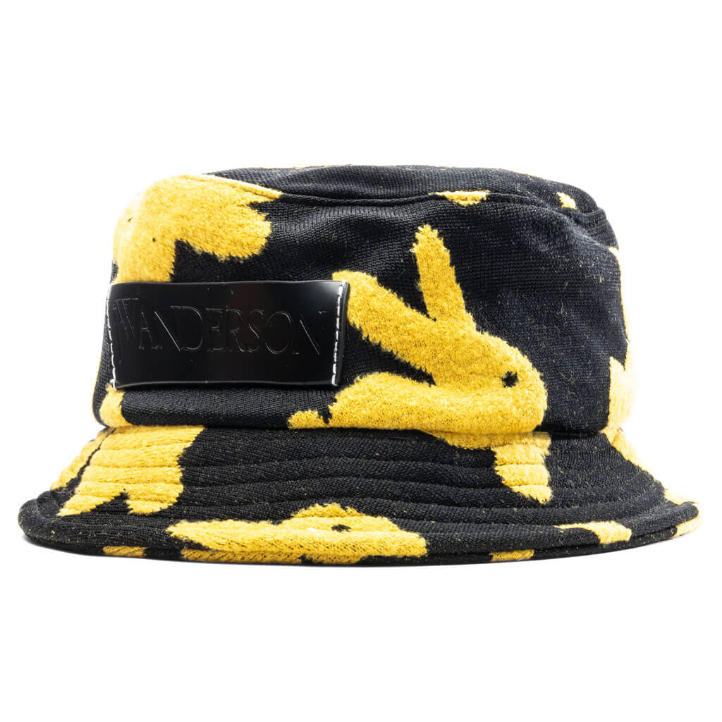 Bucket Hat Black Yellow
