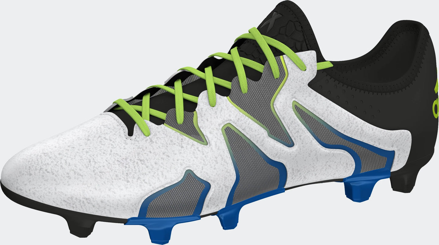 adidas X 15 SL FG AG Multi Groud Soccer Cleats White Black Shock Blue