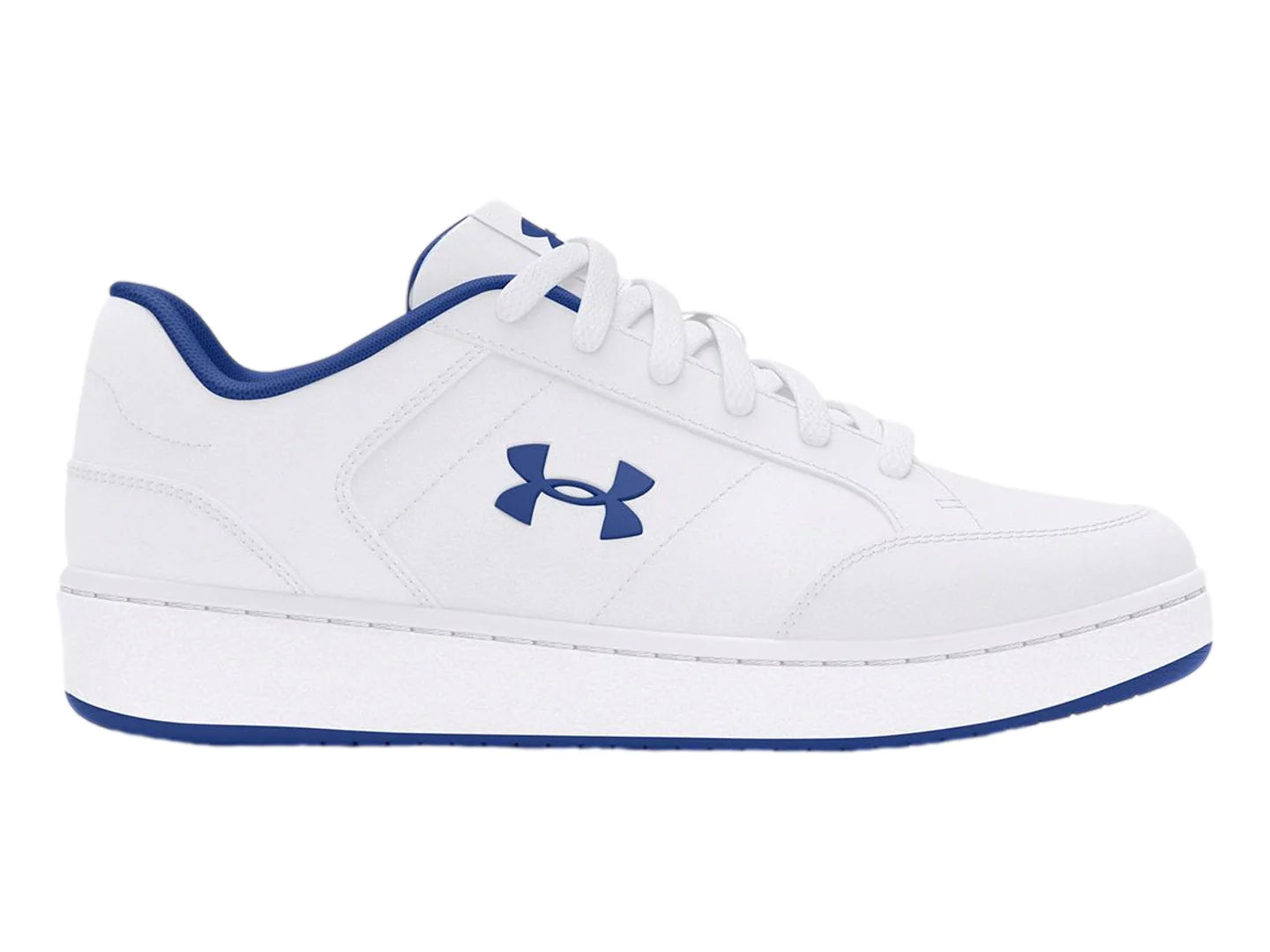 Tenis Under Armour Official Lthr Blanco y Azul para Niño