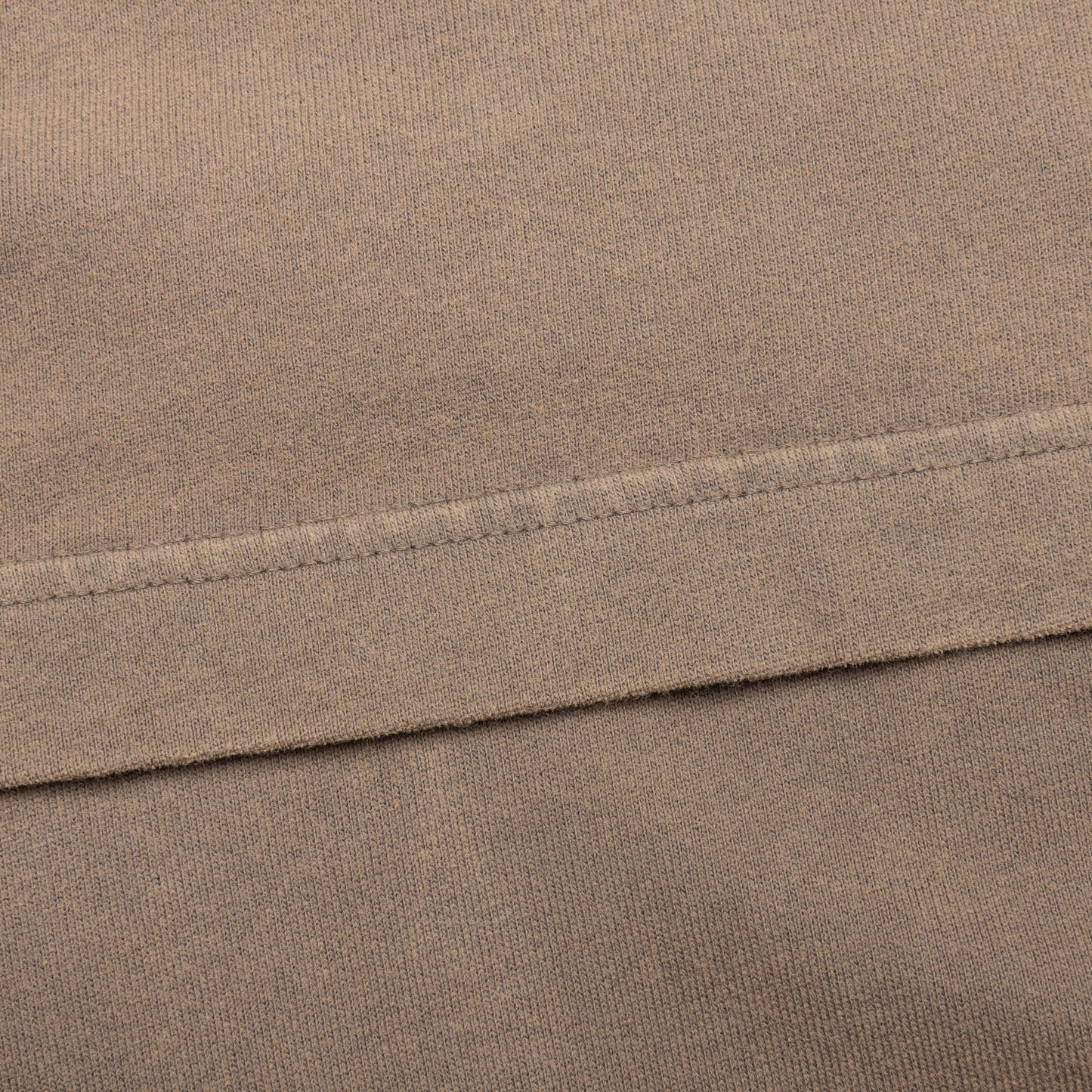 Garment Dyed Crew Neck T shirt Taupe Brown