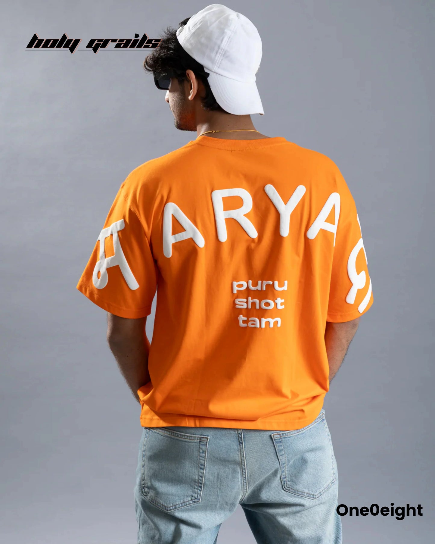 Maryada Orange Oversize Tee HG x One0eight