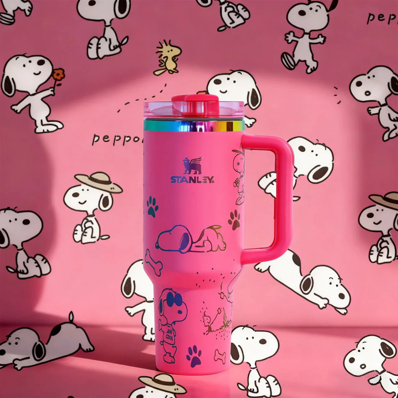 Copo Térmico Snoopy Tumbler 12L Inox com Tampa Hermética